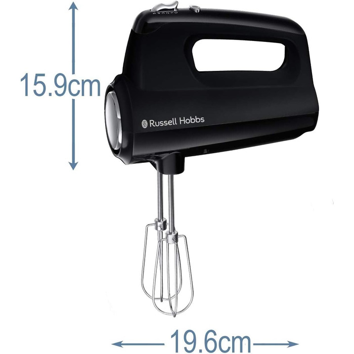 Міксер ручний електричний Russell Hobbs Desire 350W, чорний матовий - для тіста та збивання