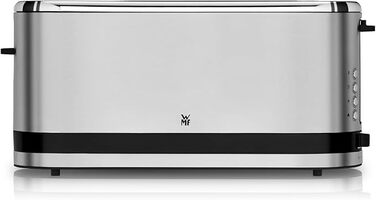 Тостер WMF Küchenminis Langschlitz XXL: тостер з функцією для булочок, 2 слоти, 7 рівнів підсмажування, 900 Вт, нержавіюча сталь матова срібляста