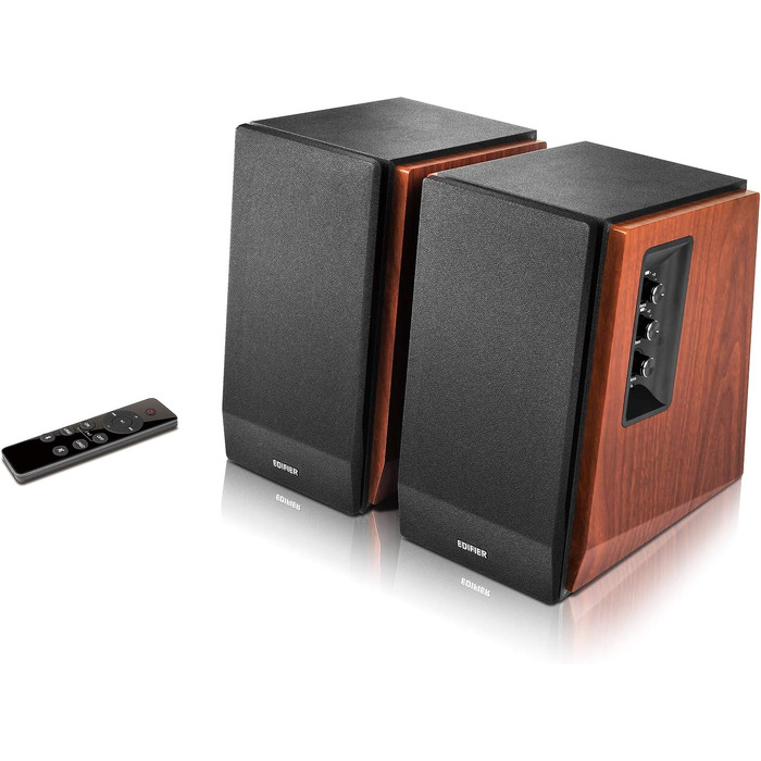 Edifier R1700BTs - Активні Bluetooth колонки 2.0 з сабвуфером, 66 Вт, коричневі, дерев'яний корпус