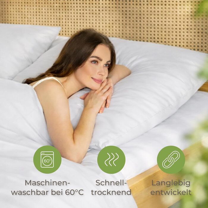 Комплект постільної білизни Dreamzie з біо-бавовни, 4 предмети, білий (підочівка 135x200 см, 2 наволочки 80x80 см)