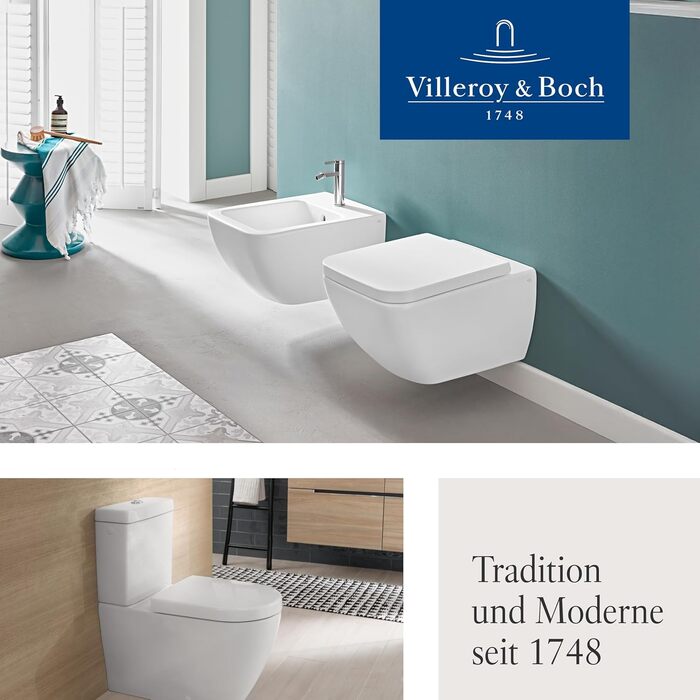 Сидіння для унітаза Villeroy & Boch Universal овальне, біле глянцеве, з мікроліфтом (м'яке закриття), знімне, ударостійкий дюропласт, оригінальна запчастина 8M94S101