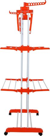 Сушарка для білизни Herzberg HG8034ORG, 20 м, багатофункціональна, нержавіюча сталь, легка збірка, помаранчева