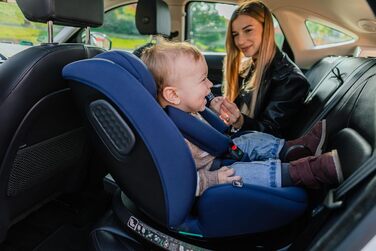 Дитяче автокрісло ENZO-FIX 360° Isofix з ніжкою стабілізації, I-Size, додатковий бічний захист, темно-зелене
