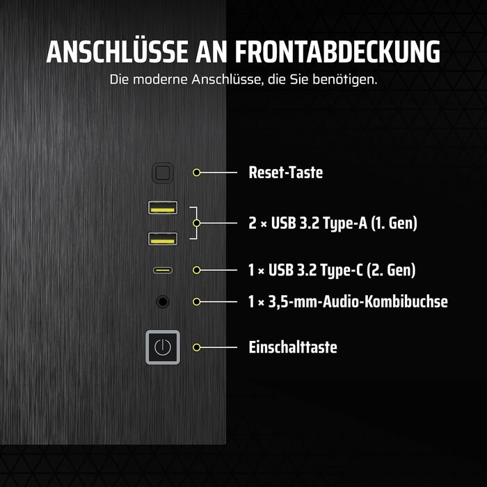 Комп'ютерний корпус CORSAIR 2500X mATX, подвійна камера, загартоване панорамне скло, підтримка інвертованої материнської плати, без вентиляторів, чорний/обсидіановий алюміній