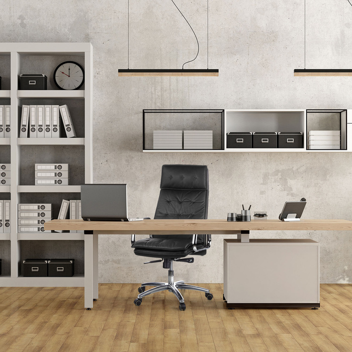 Офісне крісло / Крісло для керівника VILLA 20 Nappa Leather Black hjh OFFICE