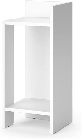 Журнальний стіл Vicco Kian білий 25x60 см, для вітальні, компактний