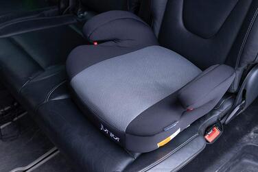 Дитяча автопідставка PETEX Max Plus з Isofix, сіра, ECE R129 i-Size, для дітей 7-12 років, зростом 125-150 см