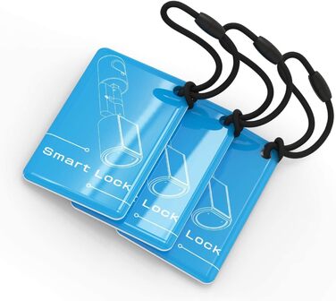 RFID-карти WELOCK 13.56МГц для електронних замків, 3 шт., сині, сумісні з SECBN, PCB, TOUCH