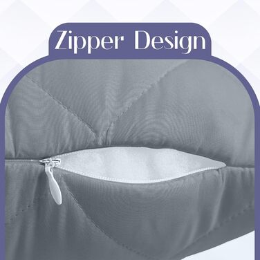 Подушка для вагітних та сну Utopia Bedding, стегана подушка-обіймашка для сну на боці, м'який поліестер, 40x145 см, сіра