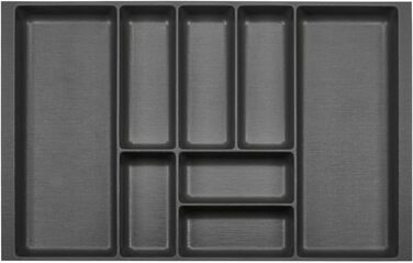 Вставка для столових приборів Orga-Box 2, антрацит, з текстурою Canvas, розмір 461x709 мм, для ящиків Nobilia 80 см до 07/2012
