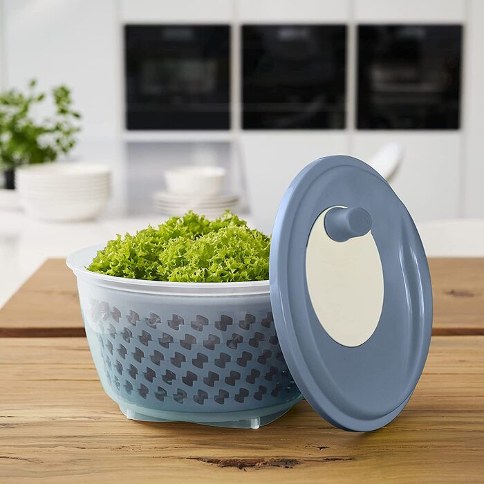 Сушарка для салату Rotho Fresh, 4.5 л, блакитна, BPA-free пластик