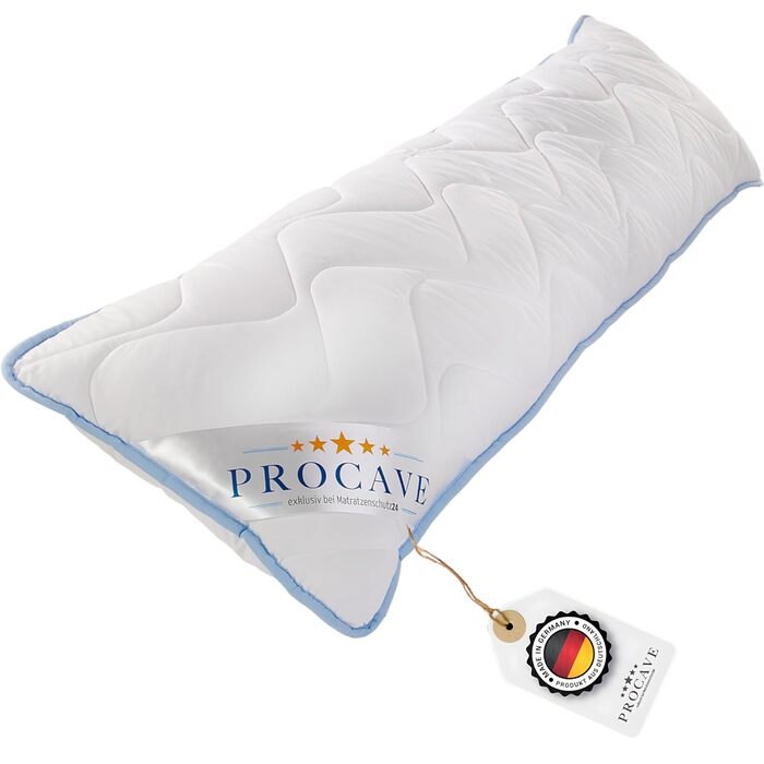 Подовжена подушка для сну на боці PROCAVE Top Cool, дихаюча анатомічна подушка-боді від болю в спині, 40x200 см, Made in Germany