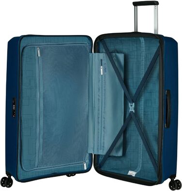Валіза American Tourister Aerostep Spinner L, розширювана, 77 см, 101.5/109 л, синя (Navy Blue)