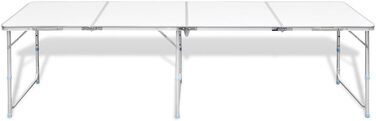 Стіл для кемпінгу vidaXL 240x60 см, складаний туристичний меблі