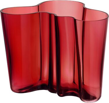 Ваза Iittala Aalto 160 мм червона скляна
