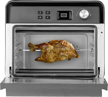 Фритюрниця CASO AirFry Chef 1700 з конвекцією, 1700 Вт, 3 рівні, температура 40-230°C, чорна, без попереднього розігріву