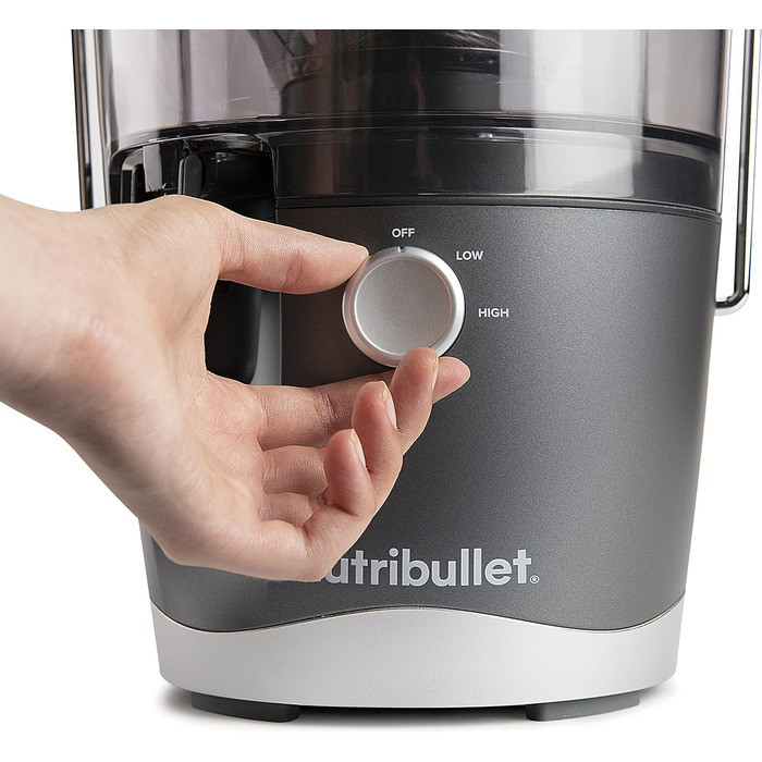 Соковитискач nutribullet NBJ100G для овочів та фруктів, холодного віджиму, 1,5 л, легке очищення, чорний, 2022