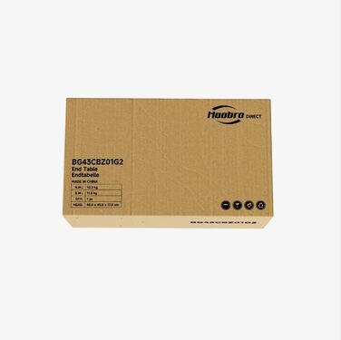 Тумба приліжкова HOOBRO з USB-зарядкою, 2 шухляди, 40x40x61 см, сучасна, для спальні та вітальні, сіро-чорна