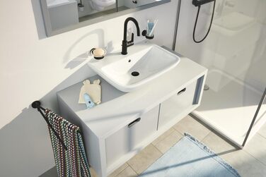 Змішувач для раковини GROHE Start високий чорний, з висувним душем та економною витратою води 242032432