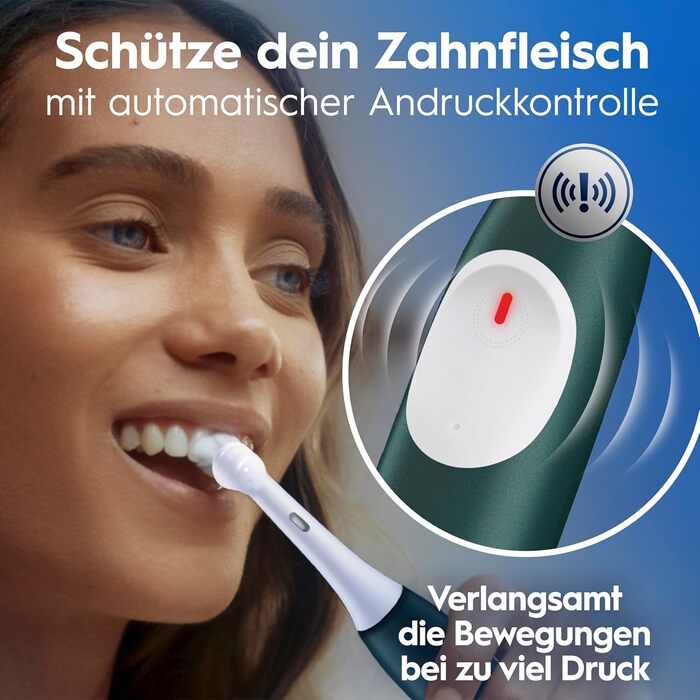 Електрична зубна щітка Oral-B iO Series 2 Forest Green (зелена), 1 щітка, 1 додаткова насадка та білий футляр