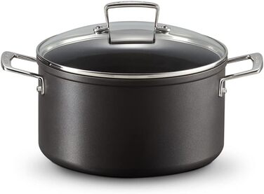 Каструля Fleischtopf Le Creuset з антипригарним покриттям, Ø 24 см, для всіх типів плит (включно з індукцією), антрацит/срібло