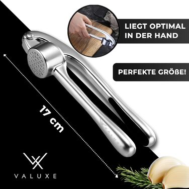 Пресс для часнику VALUXE® професійний, сріблястий, з важільним механізмом, для посудомийної машини