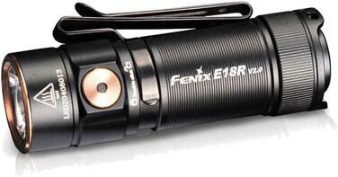 Ліхтарик Fenix E18R v2.0 USB-C, 1200 люмен, компактний EDC, чорний, висока потужність