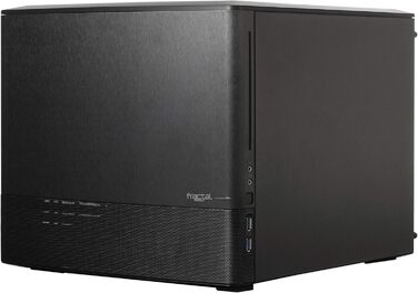 Корпус Fractal Design Node 804 чорний, компактний, для mATX, з високою вентиляцією, модульним інтер'єром, 3 вентилятора Silent R2 120 мм, підтримка водяного охолодження, USB 3.0, бокове вікно