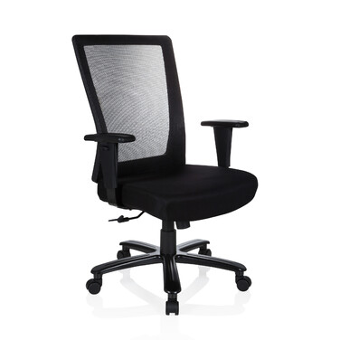 Офісне крісло / поворотне крісло XXL EXTENDER сітка / тканина чорна hjh OFFICE