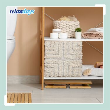 Складаний табурет для туалету Relaxdays з бамбука