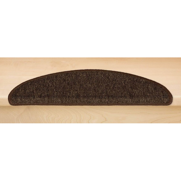 Набір килимків для сходів Metzker, малий формат, 55x15x3,5 см, кава, 15 шт. – для гвинтових і компактних сходів