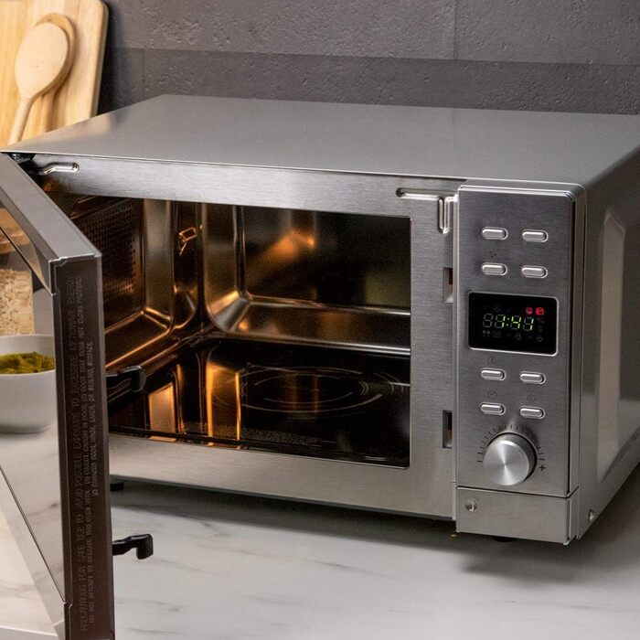 Мікрохвильова піч Cecotec GrandHeat 2500 Flatbed Touch White 800 Вт, 20 л, сенсорне керування, 8 програм, нержавіюча сталь