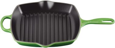 LE CREUSET Signature Сковорода-гриль з чавуну, квадратна, 26 см, для всіх типів плит (в т.ч. індукційних), 2,86 кг, колір 'Кариби'