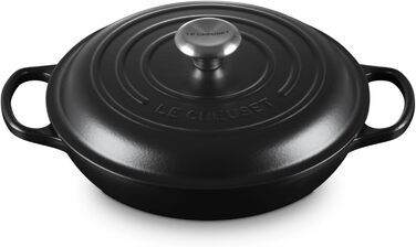 Le Creuset Signature: каструля-сковорода з чавуну, 26 см, 2.2 л, для всіх типів плит (включно з індукцією), чорна матова