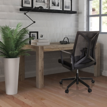 Офісне крісло / поворотне крісло ENCO Mesh Black Foldable hjh OFFICE