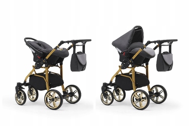 Коляска 3в1 EL-CAR Cosmo Gold, графіт+попіл