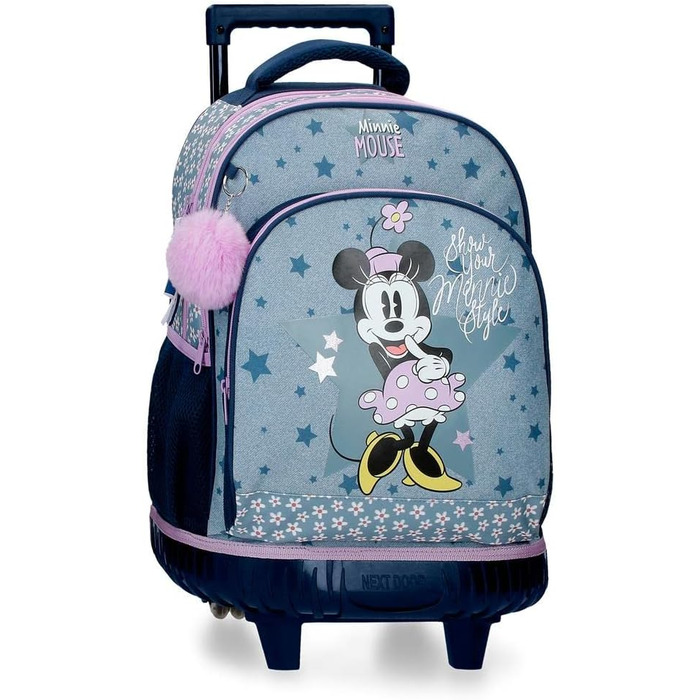 Дитячий рюкзак на колесах Disney Minnie Style, синій, 32x43x21 см, поліестер, 28,9 л