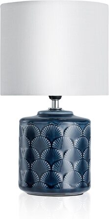 Настільна лампа Pauleen Glowing Midnight, кераміка/тканина, E14, 20Вт, синьо-біла, 230В, без лампи