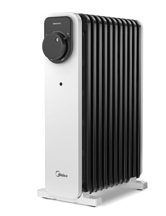Масляний радіатор Midea NY2311-24UR, 2300 Вт, 11 секцій, з пультом ДК та LED-дисплеєм, чорний