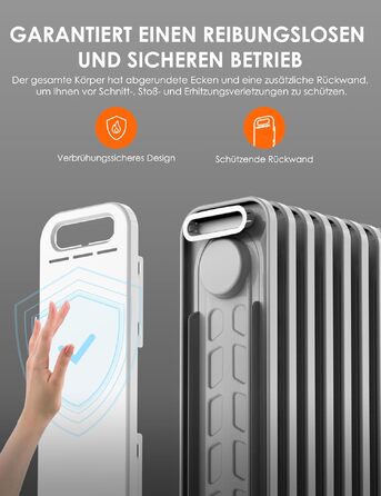 Масляний радіатор Midea NY2311-24UR, 2300 Вт, 11 секцій, з пультом ДК та LED-дисплеєм, чорний