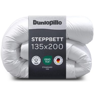 Зимова ковдра Dunlopillo Premium 155x220 см, гіпоалергенна стегана ковдра з сертифікатом Oeko-Tex
