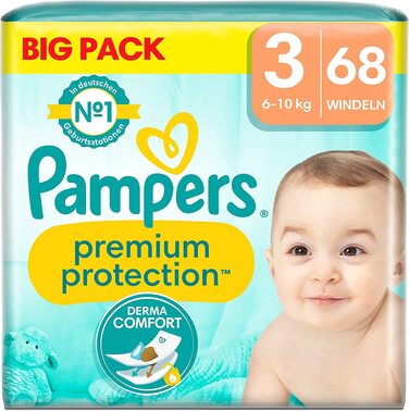 Підгузки Pampers Premium Protection розмір 1 (2-5 кг), 56 шт