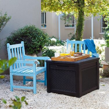 Скриня для зберігання Keter City Box 113л, деревоподібний дизайн, 55x44x57.8 см - для балкона та малих площ