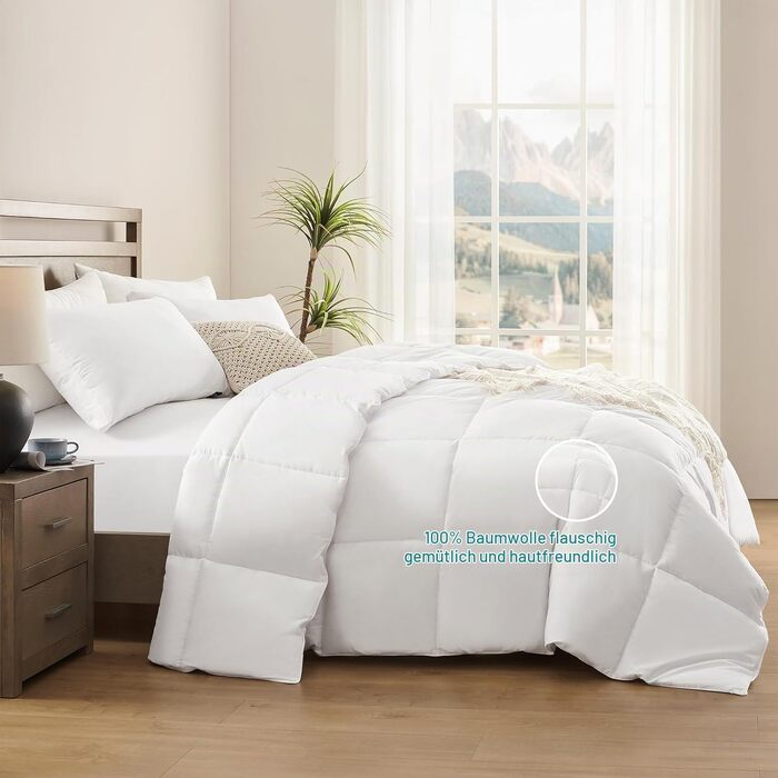 Зимова ковдра ACCURATEX 135×200 см, щільність 450 г/м², чохол зі 100% бавовни, тепла