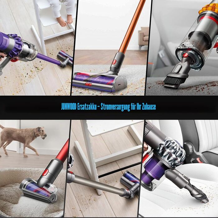 Акумулятор для пилососа Dyson V7 SV11 (Animal, Motorhead, Trigger, Fluffy) — Запасна Li-ion батарея з набором інструментів та фільтрами, сірий