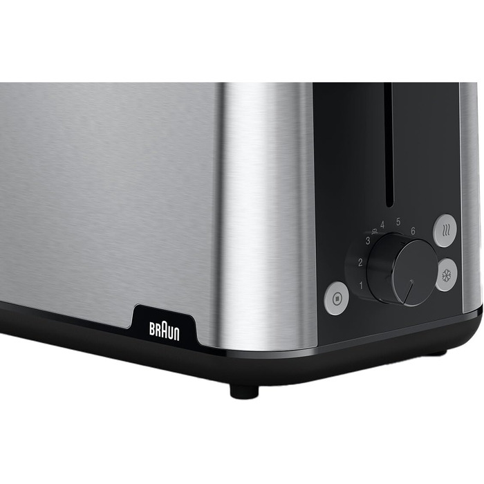 Тостер Braun PurShine HT1510 WH, 8 режимів, розморожування, підігрів, чорний