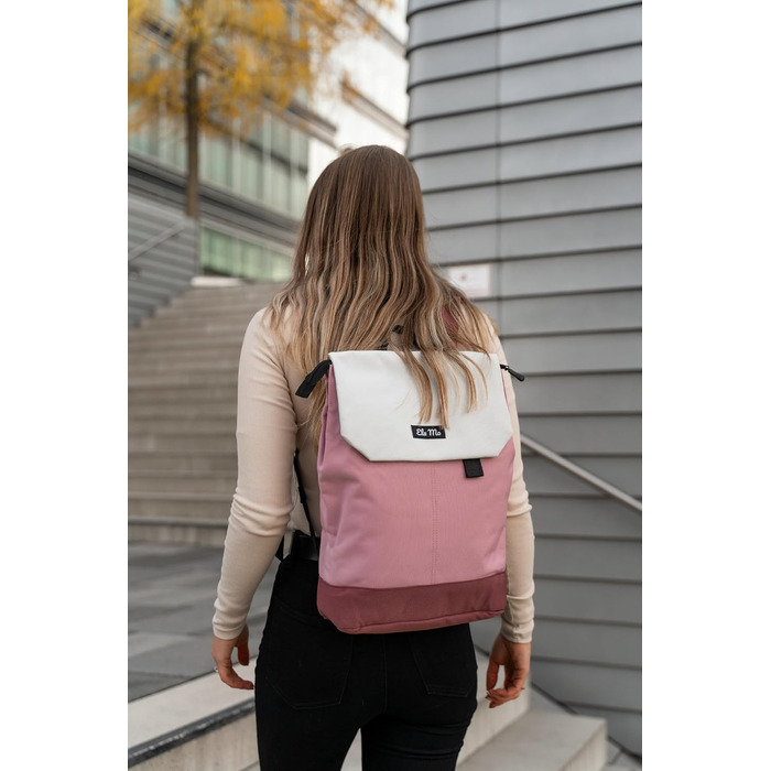 Жіночий рюкзак Ela Mo Daypack для ноутбука — протикрадіжний міський рюкзак для навчання, університету та бізнесу (Strawberry Cream)