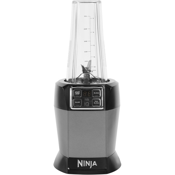 Блендер Ninja BN495EU 1000Вт, 2 програми, 2 чаші 700мл, Auto-iQ, імпульсний режим, для смузі, чорний