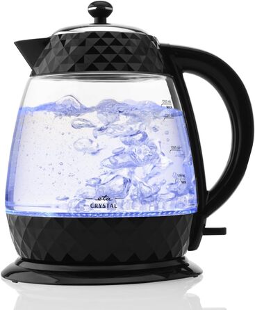 Електрочайник ETA Design Crystal 2200 Вт, 1,7 л, з фільтром від накипу, індикатором рівня води та LED-підсвіткою, знімна кришка
