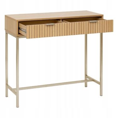 Консольний стіл 5five Simply Smart, відтінки бежевого, напівматовий, 80,5 x 90 x 35 см